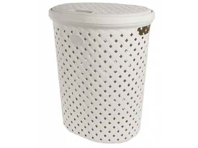 Корзина для белья Plast Team Rattan 42л 415*330*510 мм молочный туман PT408711048